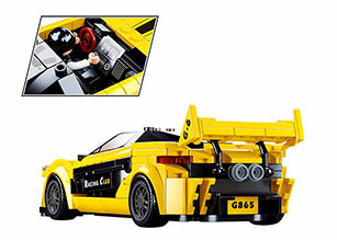 Sluban English Super Car Yellow M38-B0956 - 283 Pieces Building Set