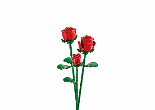 Sluban Pleyerid Red Rose Building Set - 258 Pieces | Flowers Collection