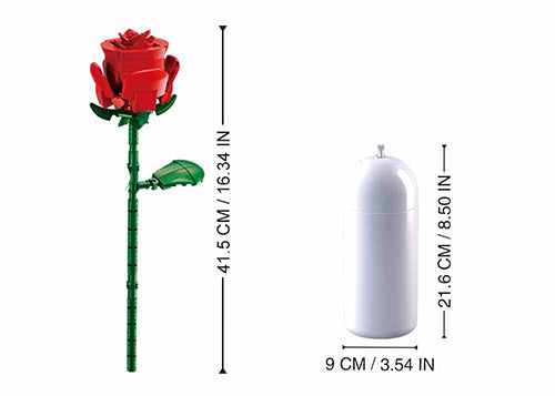 Sluban Pleyerid Red Rose Building Set - 258 Pieces | Flowers Collection