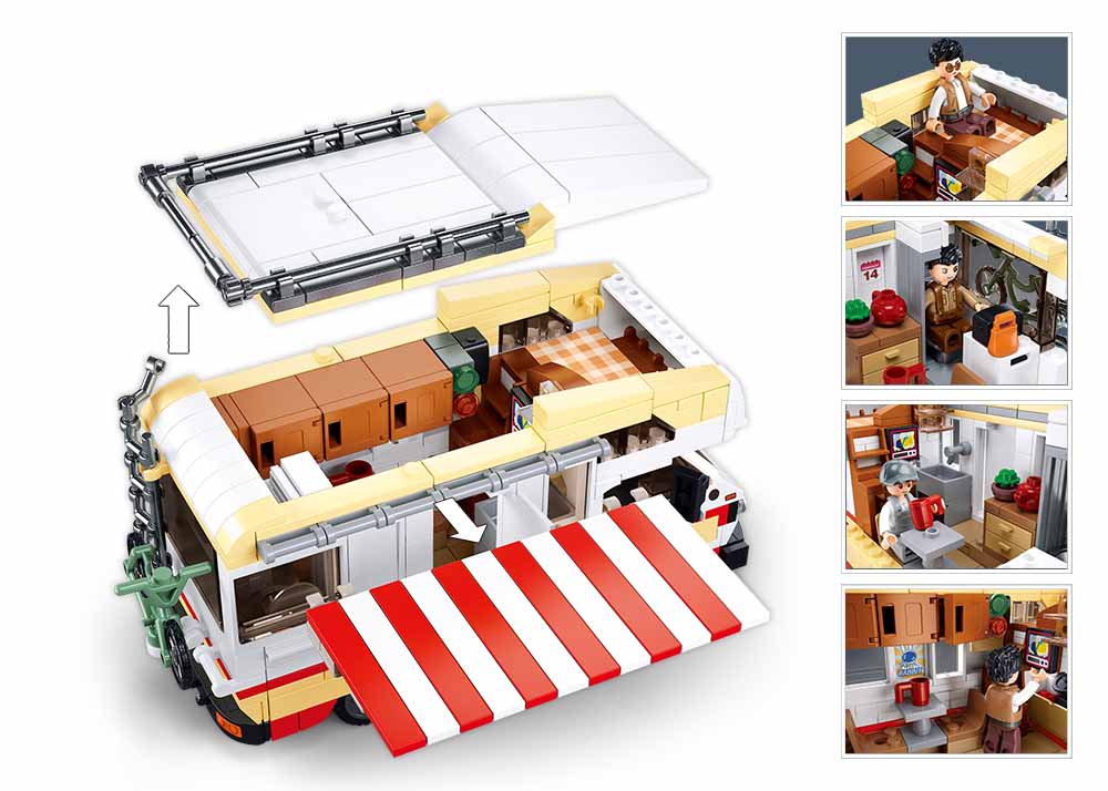 Sluban RV Building Set M38-B1193 - 506 Pieces Model Bricks