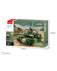 Sluban مجموعة بناء دبابة ZTZ-99AS، 391 قطعة، مقياس 1:45 | M38-B1557