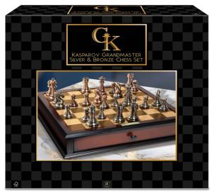 KASPAROV Grandmaster Silver & Bronze Chess Set