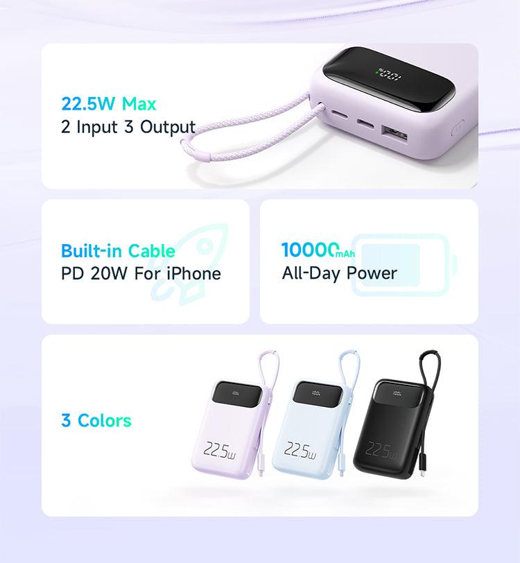 Mcdodo 22.5W Power Bank with Lightning Cable 10000mAh