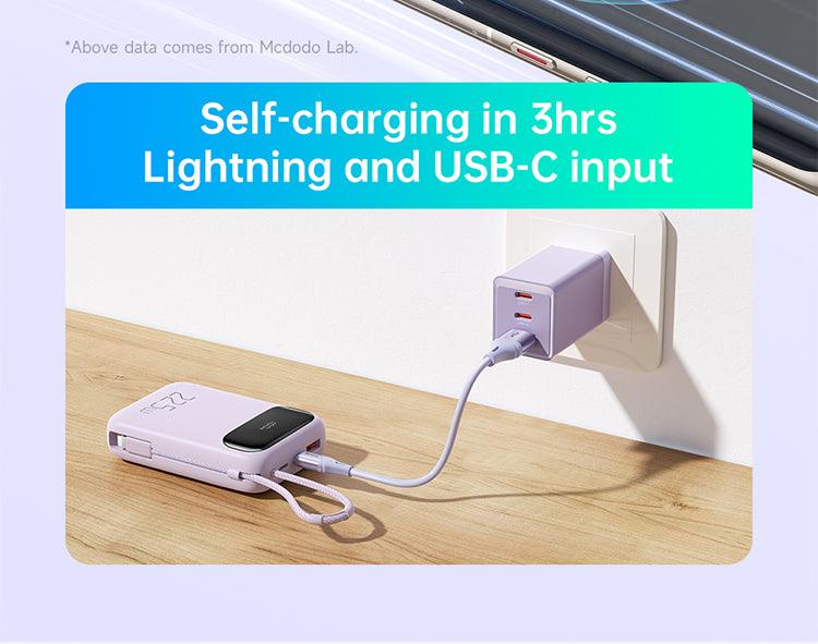 Mcdodo 22.5W Power Bank with Lightning Cable 10000mAh