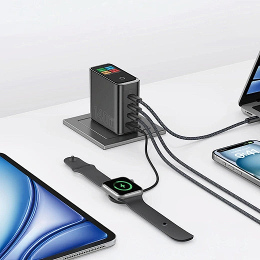 WiWU 140W Intelligent Display GaN Charger 3C1A Wi-G028