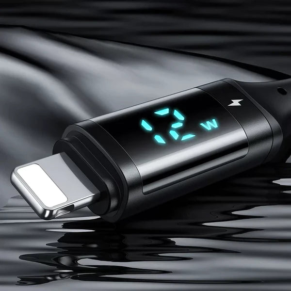 MCDODO Lightning 1.2M Digital Display Fast Charging Data Cable - Black