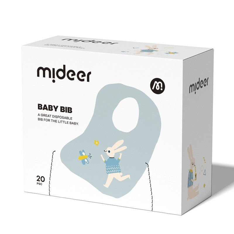 Mideer Disposable Baby Bib – Blue Bunny 20pcs