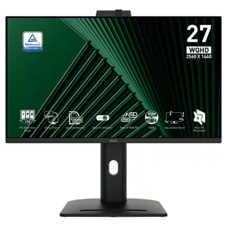 MSI PRO MP275Q 27″ WQHD Business Monitor – 100Hz IPS, EyesErgo, Full Ergonomic Stand, Dual HDMI & DisplayPort