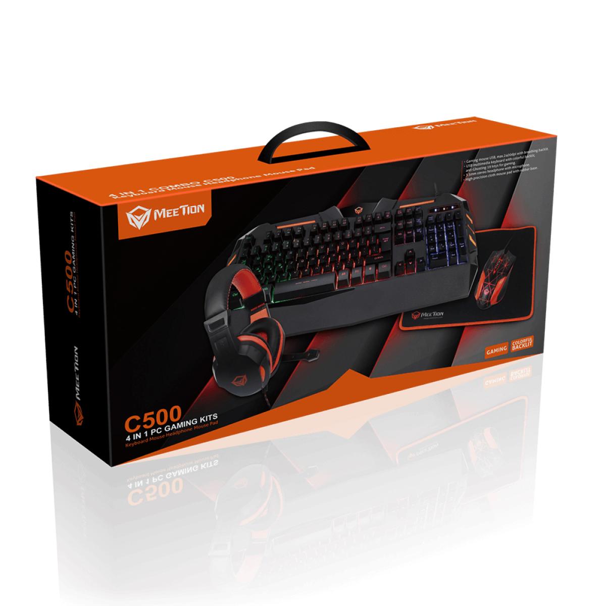 MeeTion 4 in 1 Gaming Combo Keyboard Mouse Headset Mouse Pad