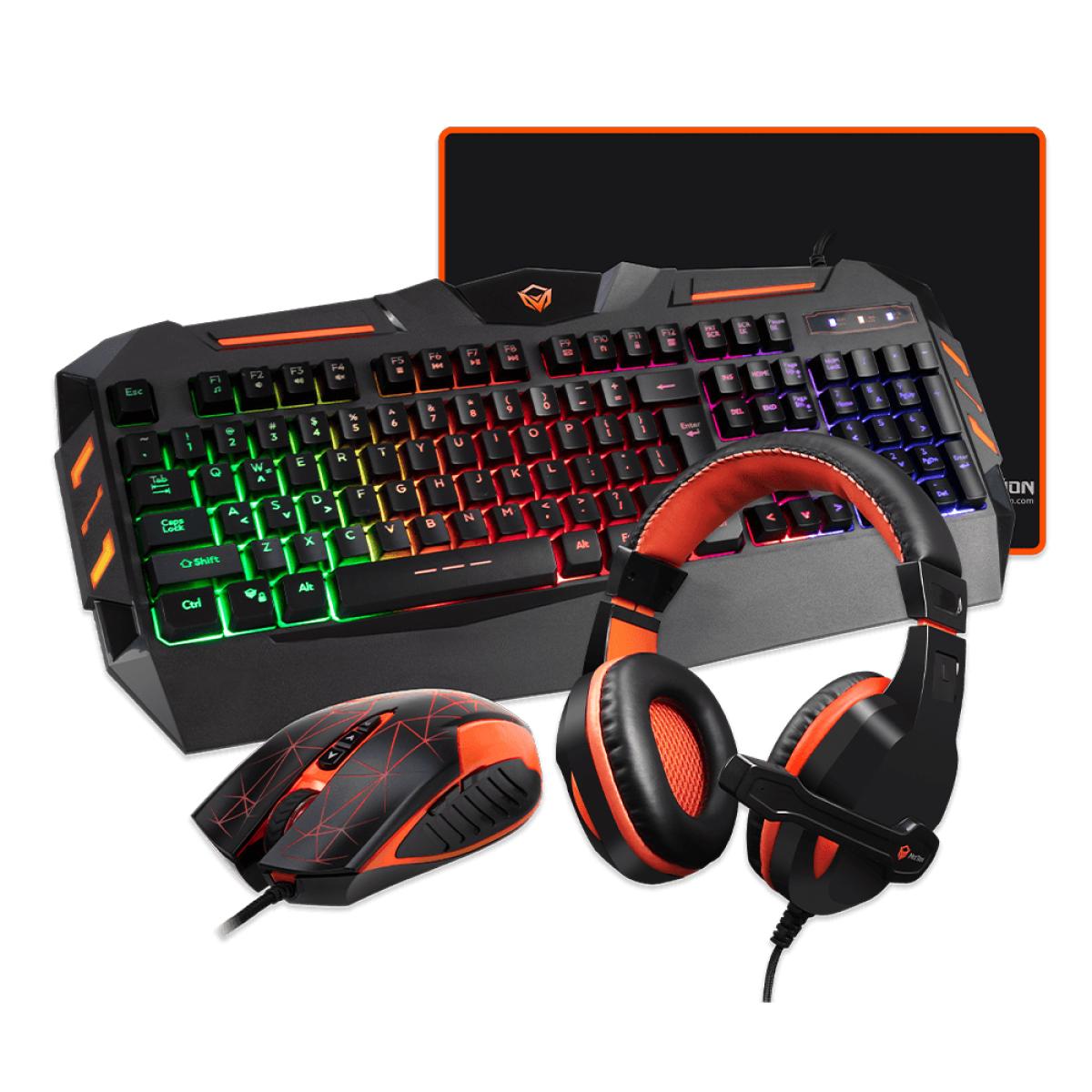 MeeTion 4 in 1 Gaming Combo Keyboard Mouse Headset Mouse Pad