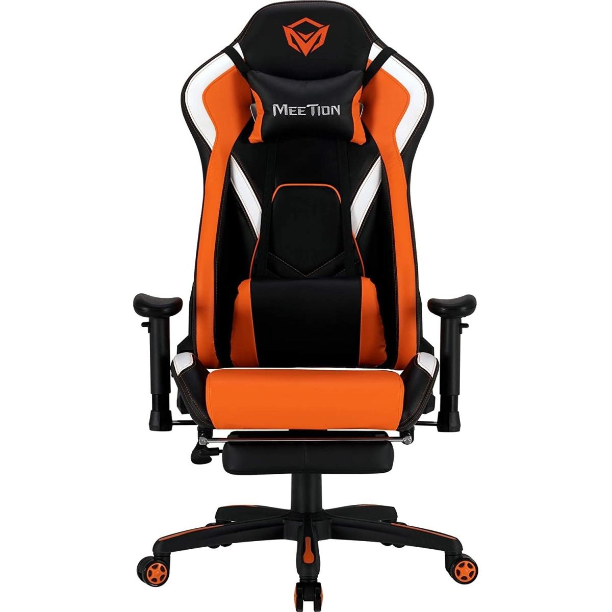 Meetion Leather Reclining Gaming E-Sport Chair with Footrest