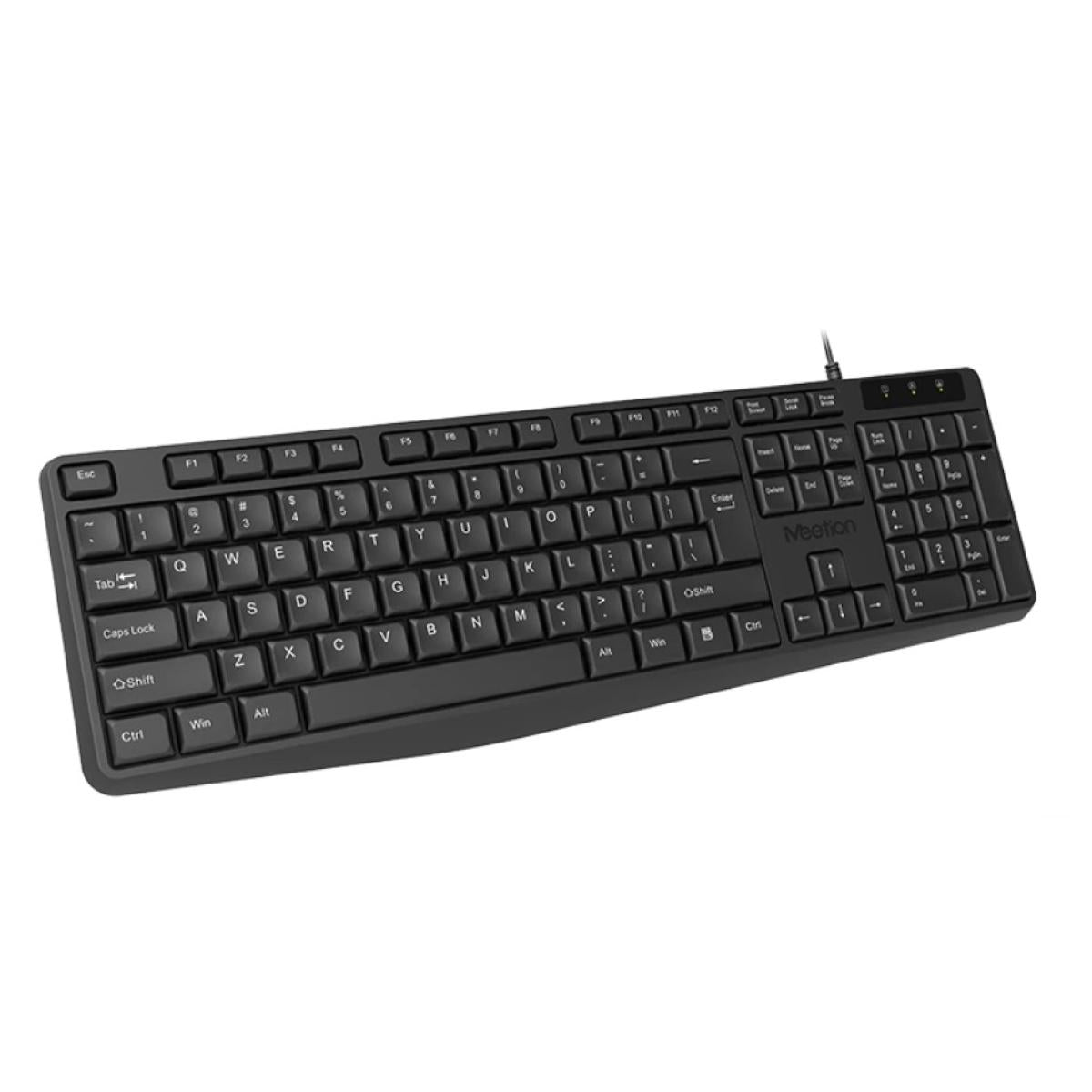 Meetion USB Standrad Corded Keyboard - Black