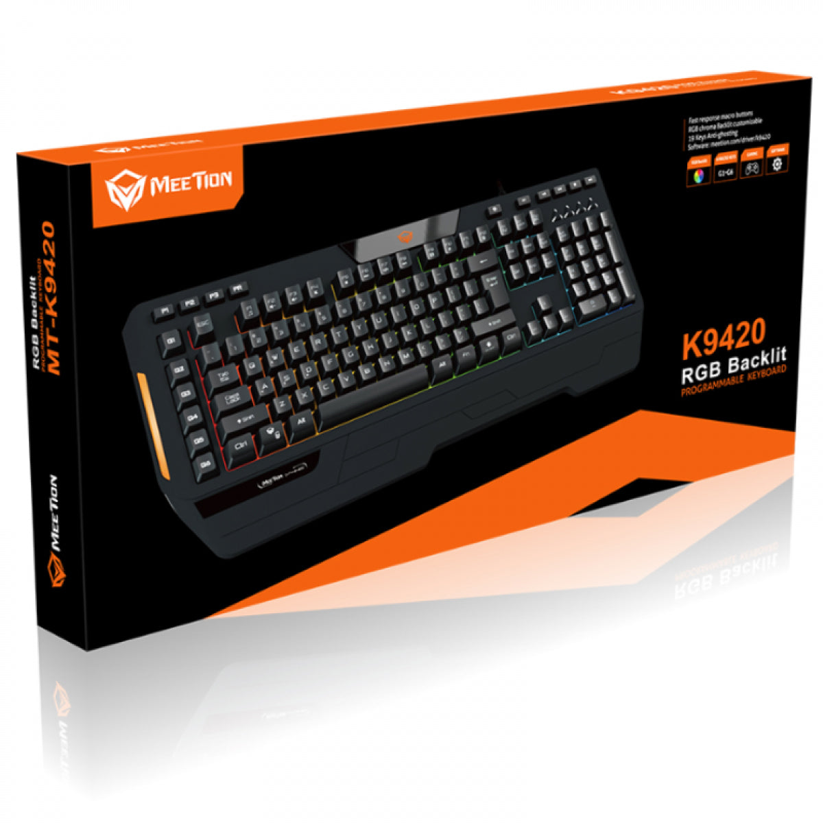 MeeTion Custom Macro Pro Membrane Gaming Keyboard