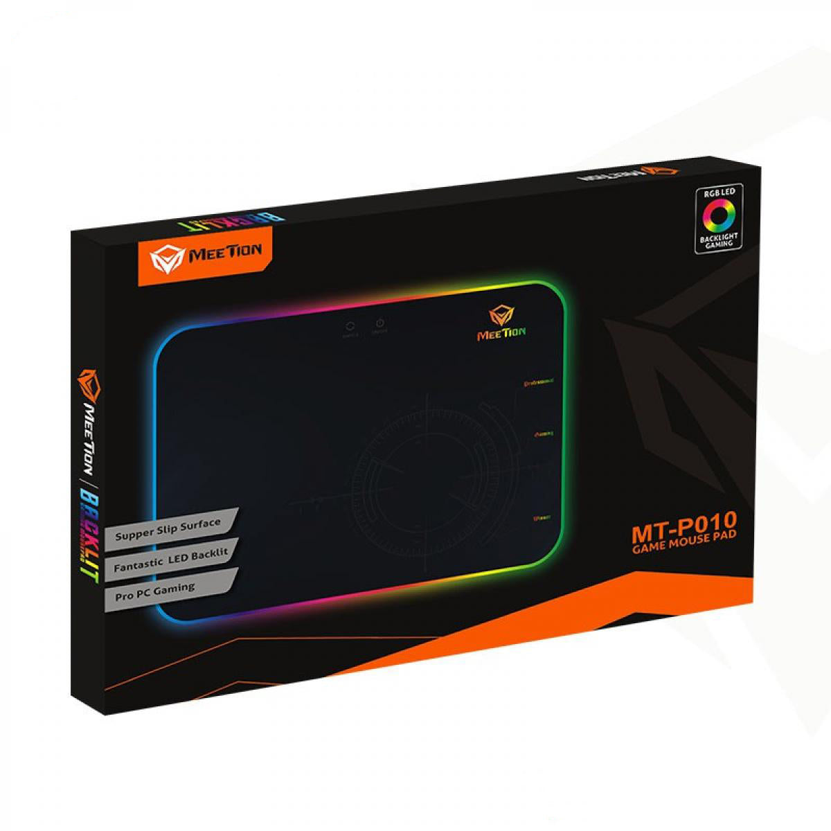 لوحة ماوس ألعاب MeeTion بإضاءة خلفية متوهجة RGB LED