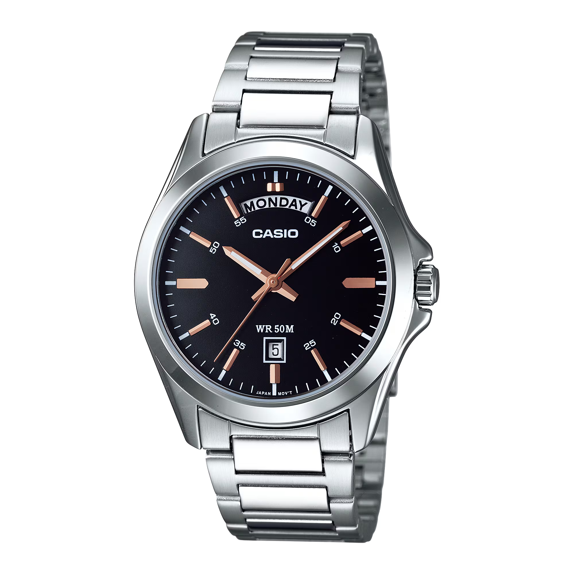 Casio MTP-1370D-1A2 Mineral glass Quartz movement Stainless
