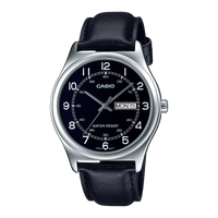 Casio MTP-V006L-1B2 Men's Black Leather Band Black