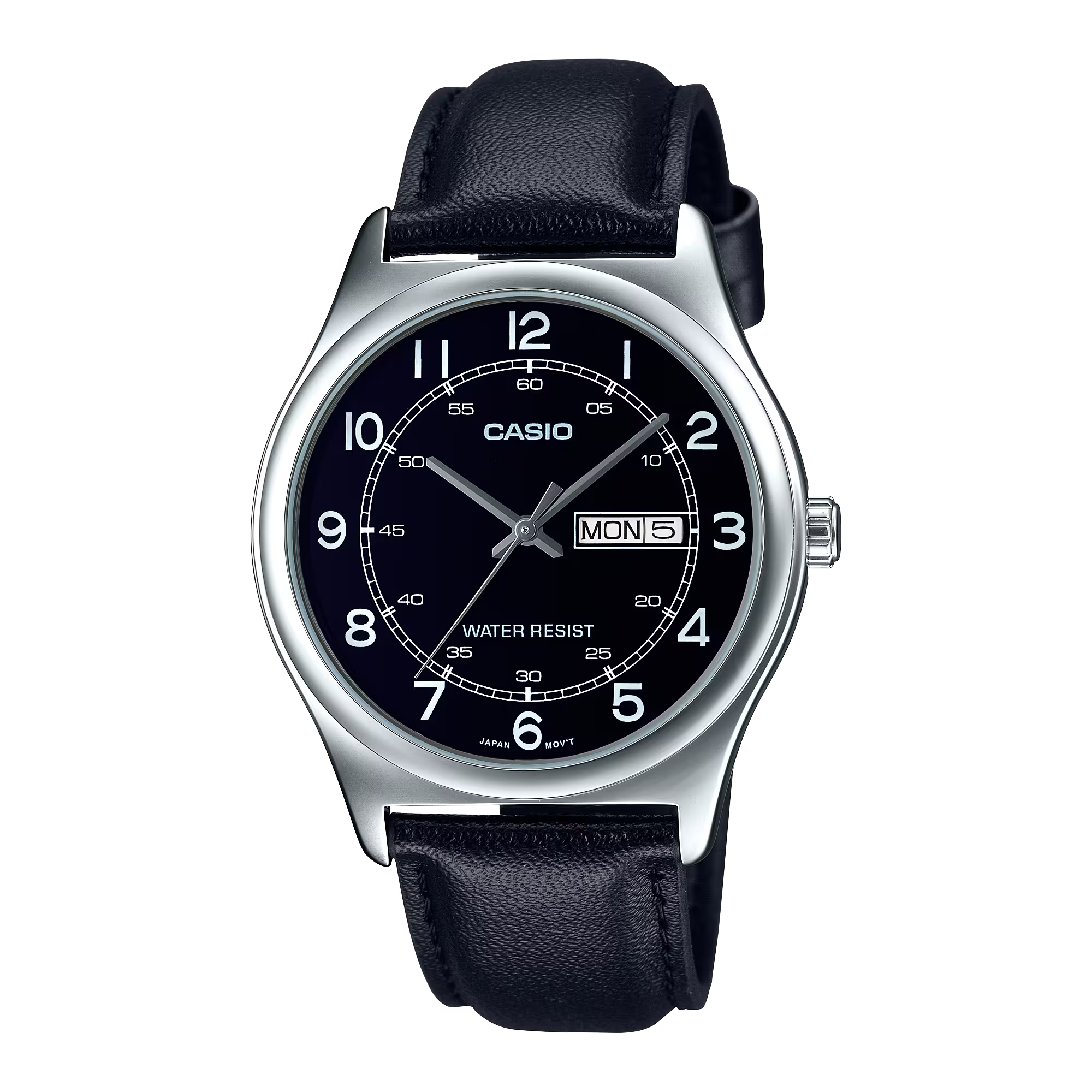Casio MTP-V006L-1B2 Men's Black Leather Band Black
