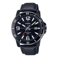 Casio, MTP-VD01BL-1BVUDF, Men's Watch - Black Leather