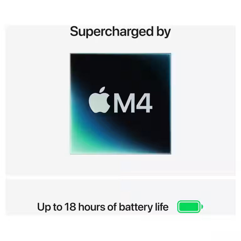Apple MacBook Air 13″ 2025 – شريحة M4، 16GB RAM، 256GB SSD