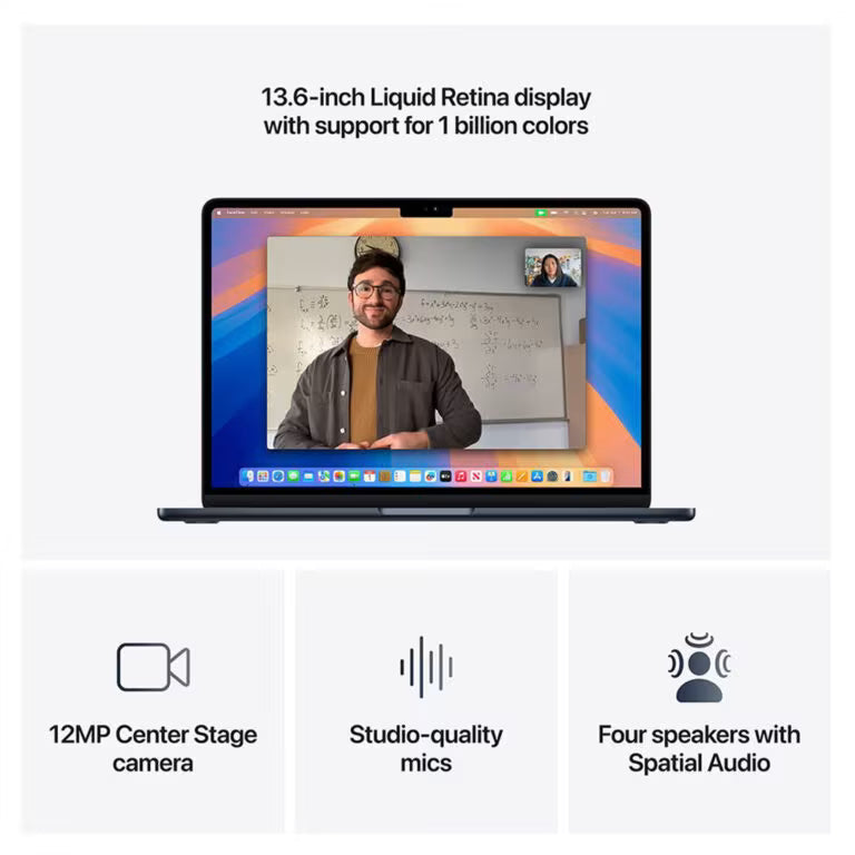 Apple MacBook Air 13″ 2025 – شريحة M4، 16GB RAM، 256GB SSD