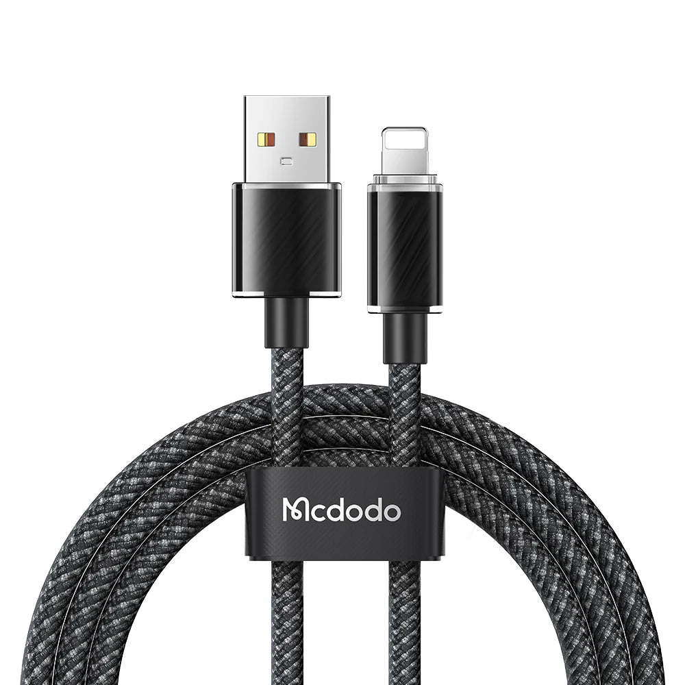 Mcdodo 1.2M Lightning Data Cable   Dichromatic Series - Black
