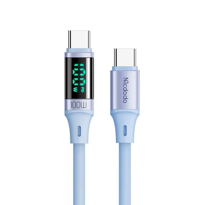 Mcdodo 100W Type C to Type C Cable | High Quality-Blue