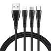 Mcdodo 3 in 1 USB to USB C Lightning Micro USB Cable 1.2m - Black