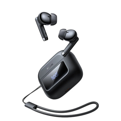 Mcdodo B04 TWS Earbuds with Digital Display & Lanyard - Black
