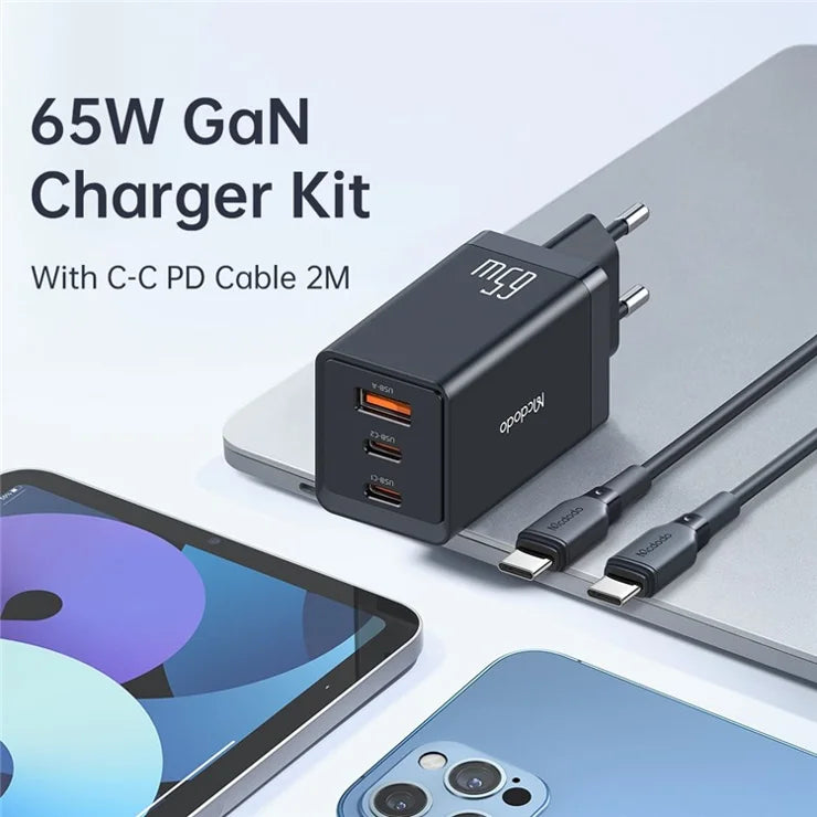 Mcdodo GaN 5 Mini 65W Fast Charger & C to C Cable