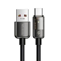 Mcdodo Transparent Type C 6A Super Charge Cable 1.2m - Black