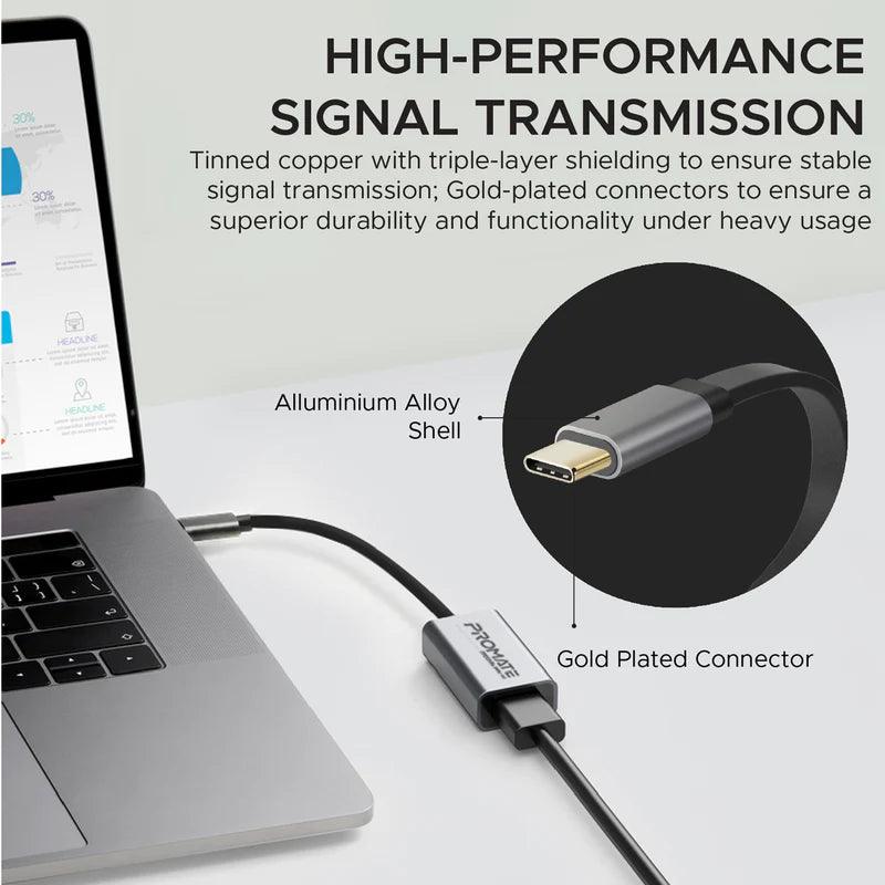 PROMATE USB C to HDMI Adapter for High Definition Display - Grey