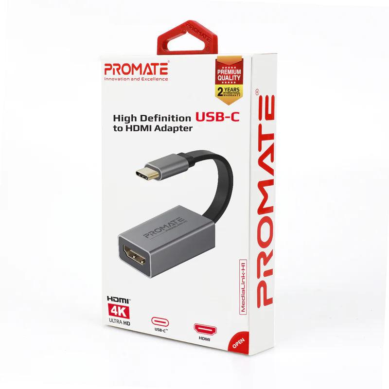 PROMATE USB C to HDMI Adapter for High Definition Display - Grey