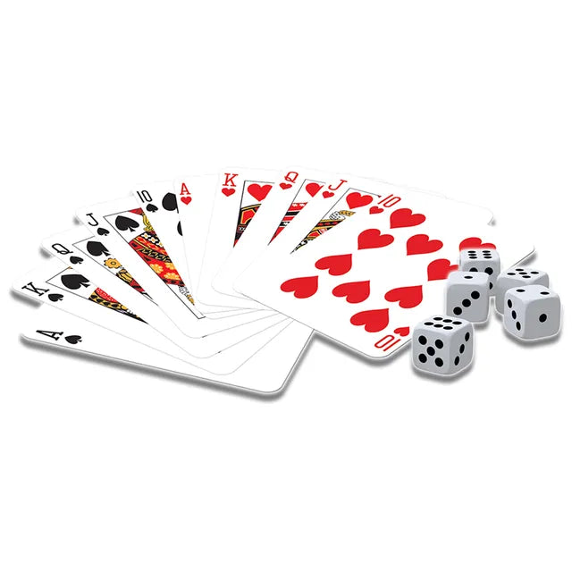 Ambassador Classic Games - 2 Decks Playing Cards & 5 Dice