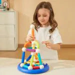 Mideer Rainbow Magnetic Building Stick – 100 Pieces for Kids