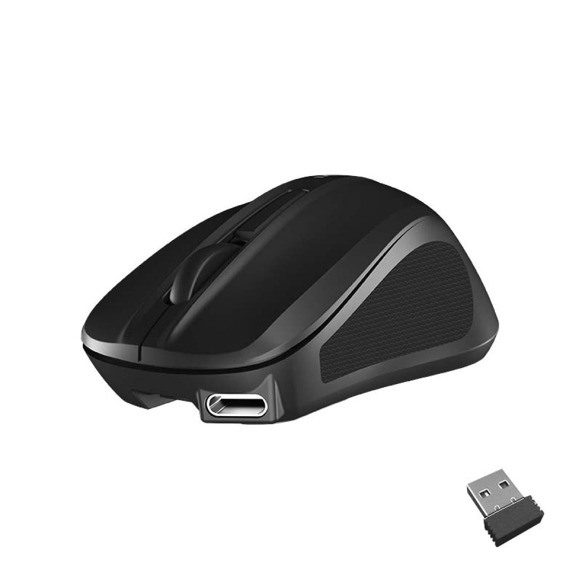 MeeTion MiniGo 4 Buttons Wireless Mouse - Black