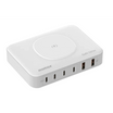 Momax ONEPLUG 100W 6 Port Charger with Wireless Charging - White