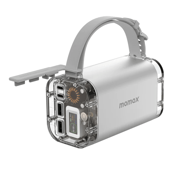 Momax Power Stone Mini 40000mAh Portable Power Station - Silver