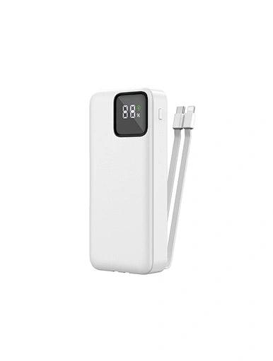 Wiwu Led Display 22.5W 20000mah Power Bank with Built-in Cable