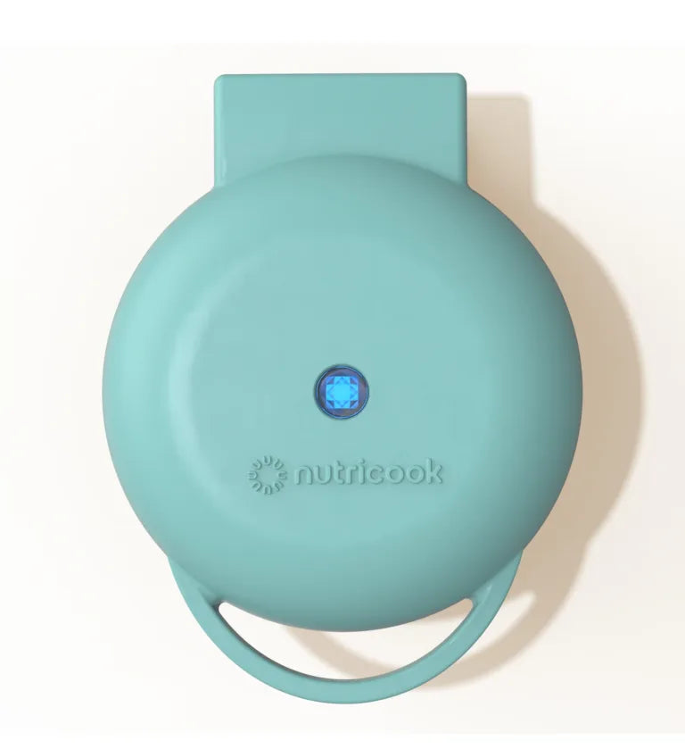 Nutricook NC-WM100AQ Mini Waffle Maker | Fast Heating | Even Cooking | Light Blue