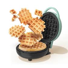 Nutricook NC-WM100AQ Mini Waffle Maker | Fast Heating | Even Cooking | Light Blue
