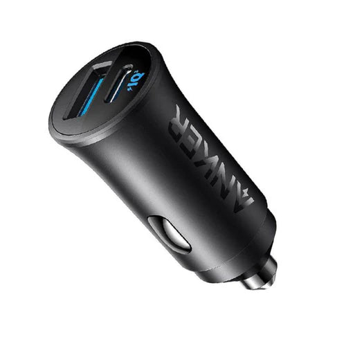 Anker USB C Car Charger 30W Fast & Safe Dual Charging - Black