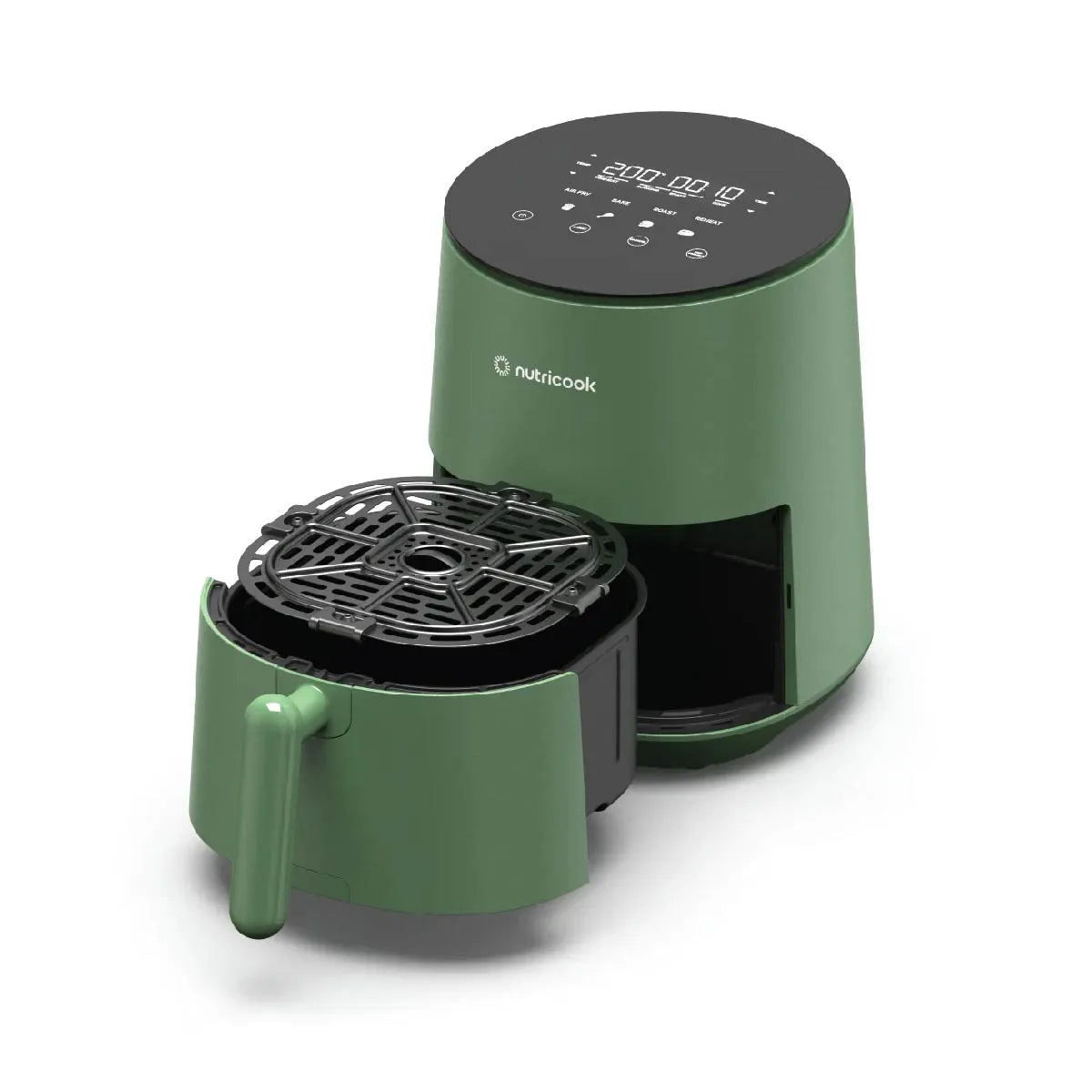 Nutricook Air Fryer Mini Green 3.3L / stainless Steel Digital Control Panel Display - Green