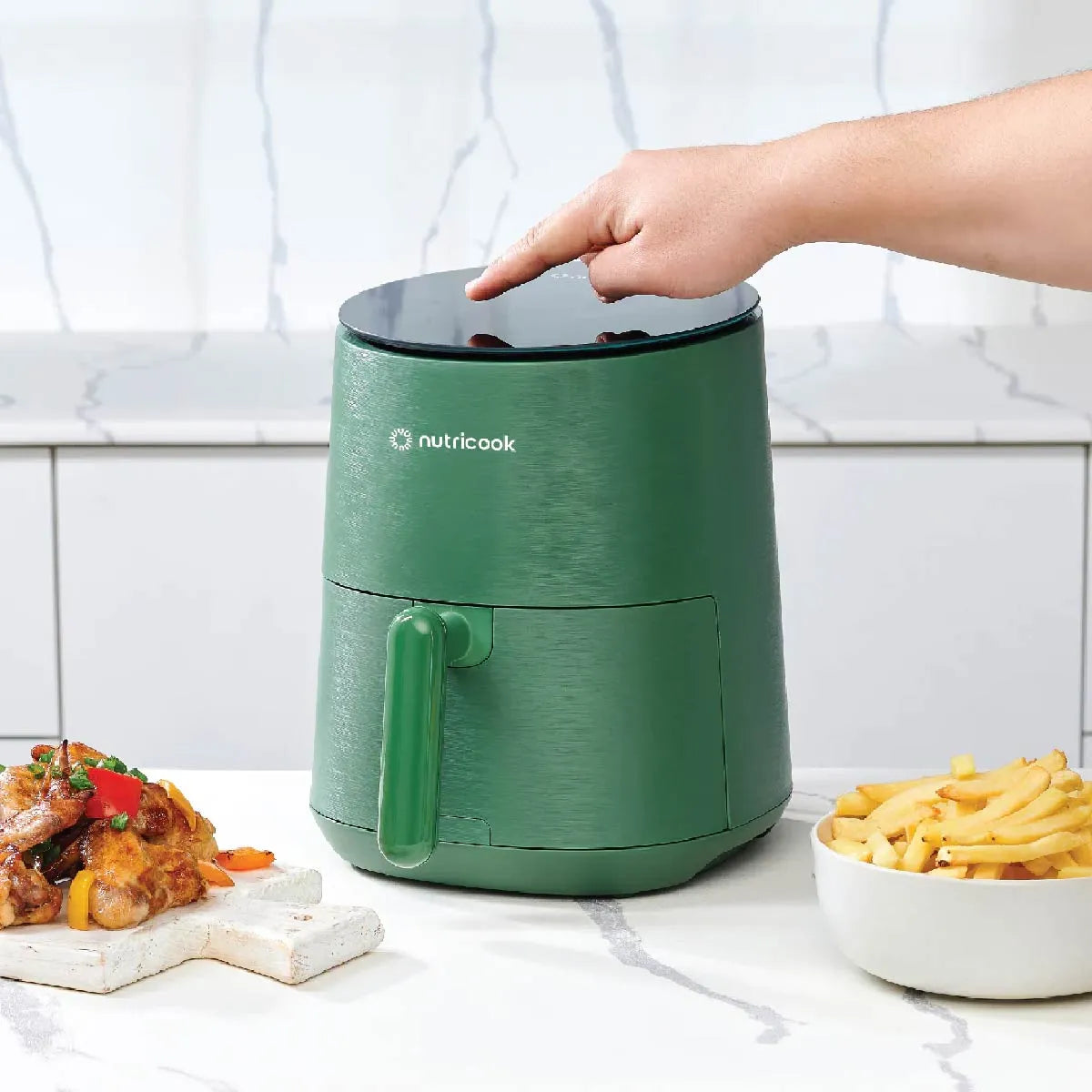 Nutricook Air Fryer Mini Green 3.3L / stainless Steel Digital Control Panel Display - Green