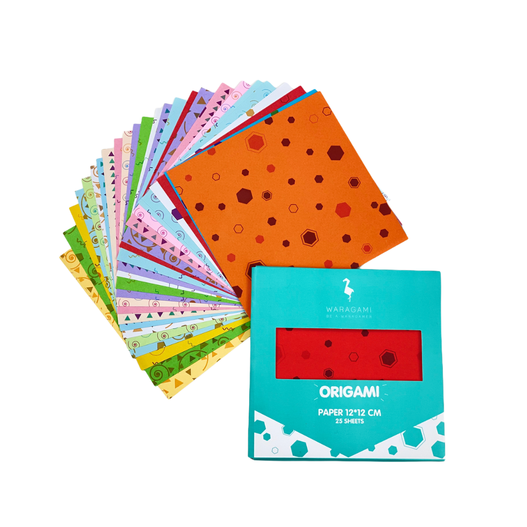 Colorful Patterned Origami Paper - 12*12 CM         ورق الأوريجامي المزخرف والملون حجم 12*12 سم