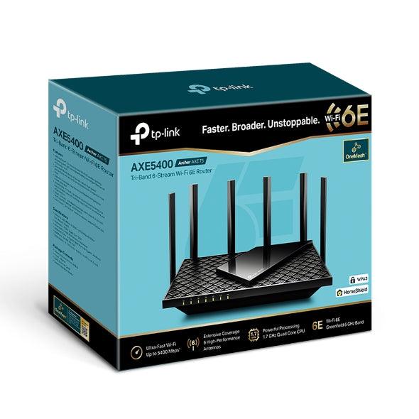 TP-Link AXE5400 Tri-Band Gigabit Wi-Fi 6E Router - Black