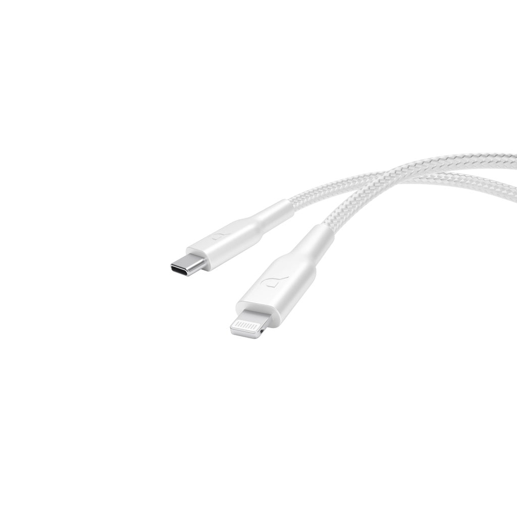 كابل Powerology مضفر PD 60W Type-C إلى Lightning بطول 1.2م
