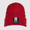 Patch Beanie Red – Stylish & Warm Winter Hat
