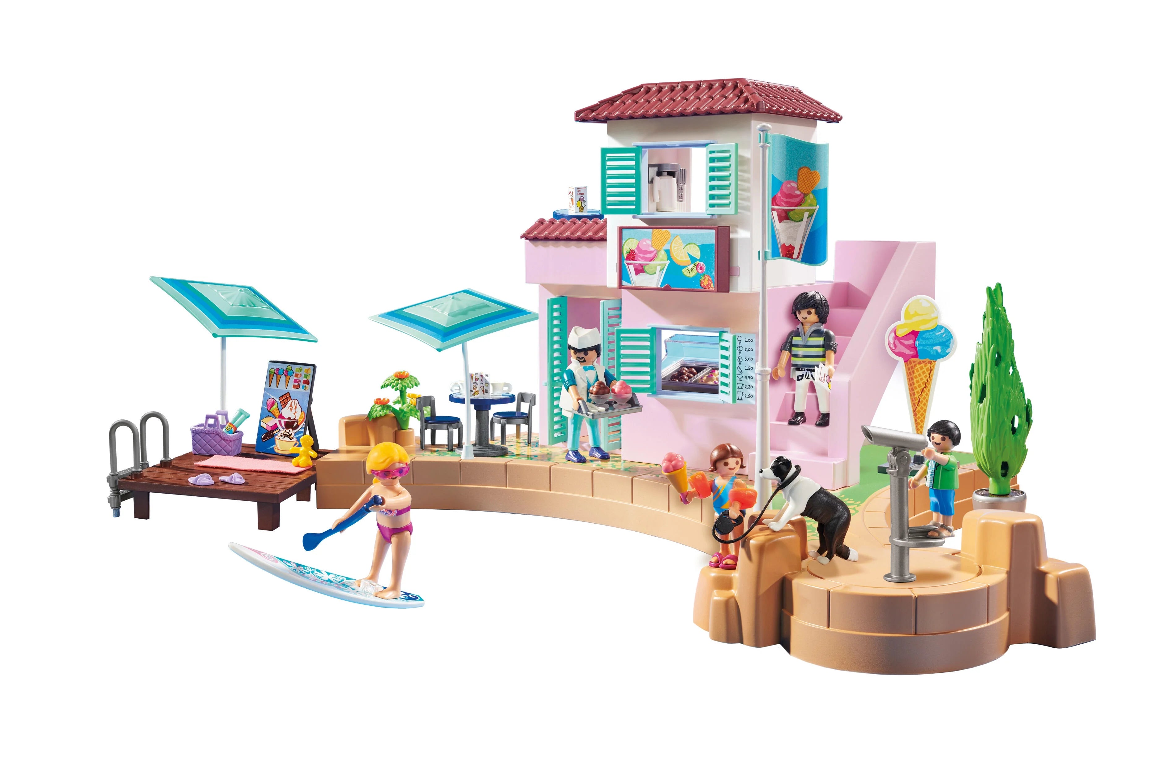 Playmobil Waterfront Ice Cream Shop – Fun for Kids Ages 4+