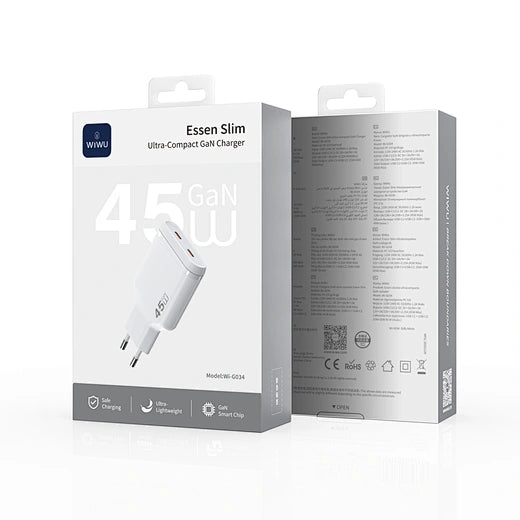 WiWU 45W Essen Slim Ultra-Compact GaN Charger Wi-G034