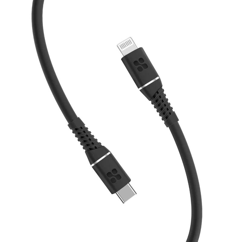 PROMATE 20W USB C to Lightning Cable Fast & Durable Charging - Black
